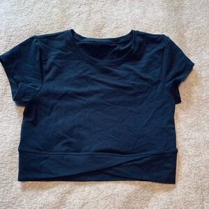 Old Navy Navy Blue Women's Cotton blend crop top
